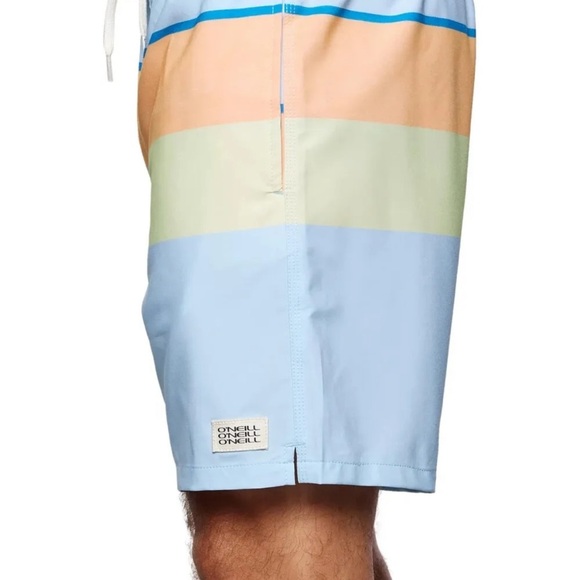 O’Neill Smash Up Volley Swim Trunks Board Shorts sz S Pale Blue - Picture 10 of 11